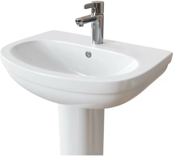 Раковина Ekokerama COMPATTO 545x470 мм, глазурь, белый, касабланка EK110Р 1