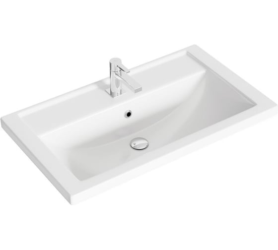 Комплект Sanstar напольная тумба Gretta 80 с раковиной Фостер 80 332.1-1.5.1.КФОС