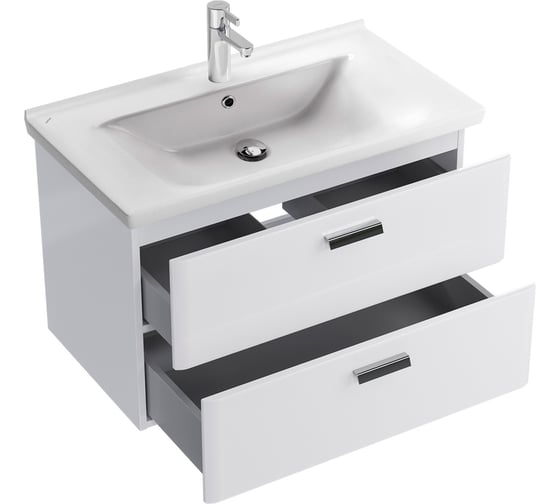 Комплект Sanstar подвесная тумба Gretta 80 с раковиной Миранда 80 329.1-1.5.1.КМИР