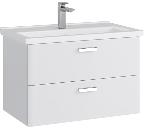Комплект Sanstar подвесная тумба Gretta 80 с раковиной Миранда 80 329.1-1.5.1.КМИР