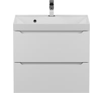 Подвесная тумба с раковиной uperwood Tanos 60 см, белая 291020225
