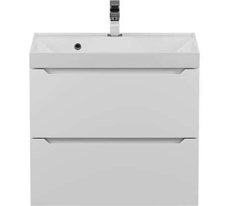 Подвесная тумба с раковиной uperwood Tanos 60 см, белая 291020225