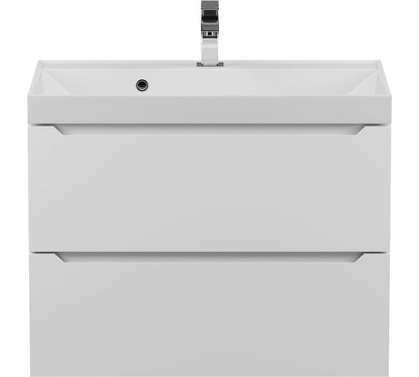 Подвесная тумба с раковиной uperwood Tanos 70 см, белая 291020226