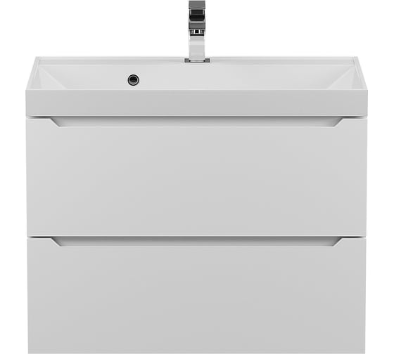 Подвесная тумба с раковиной uperwood Tanos 70 см, белая 291020226