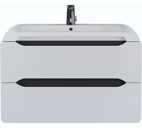 Подвесная тумба с раковиной uperwood Neo 80 см, белая 291020410