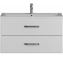 Подвесная тумба с раковиной uperwood Foster 90 см, белая 291020532