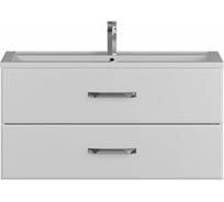 Подвесная тумба с раковиной uperwood Foster 100 см, белая 291020533