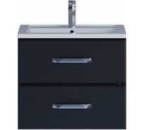 Подвесная тумба с раковиной uperwood Foster 60 см, черная 291020534