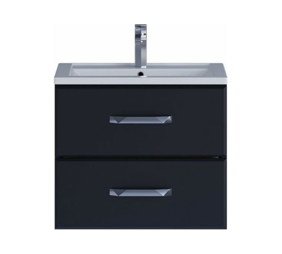 Подвесная тумба с раковиной uperwood Foster 60 см, черная 291020534