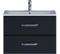 Подвесная тумба с раковиной uperwood Foster 70 см, черная 291020535