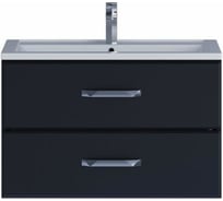 Подвесная тумба с раковиной uperwood Foster 80 см, черная 291020536