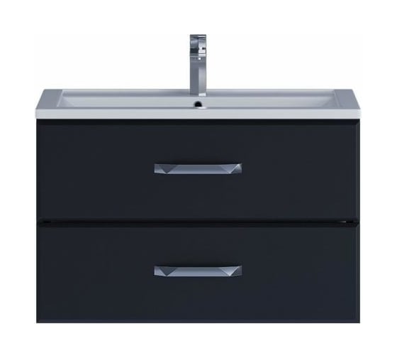 Подвесная тумба с раковиной uperwood Foster 80 см, черная 291020536 1