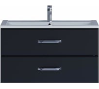 Подвесная тумба с раковиной uperwood Foster 90 см, черная 291020537