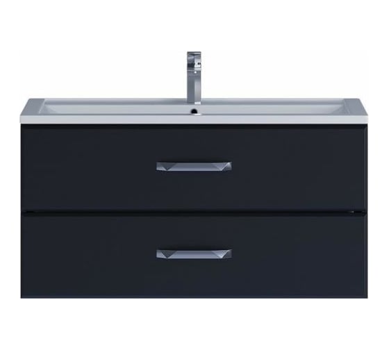 Подвесная тумба с раковиной uperwood Foster 100 см, черная 291020538 1