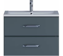 Подвесная тумба с раковиной uperwood Foster 70 см, серый графит 291020540