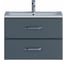 Подвесная тумба с раковиной uperwood Foster 70 см, серый графит 291020540 1