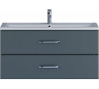 Подвесная тумба с раковиной uperwood Foster 100 см, серый графит 291020543