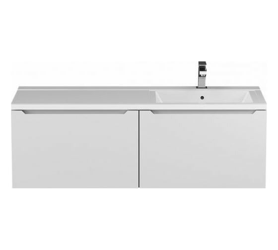 Подвесная тумба uperwood Tanos с раковиной Cosmos 120 см, правая, белая 291021016 1