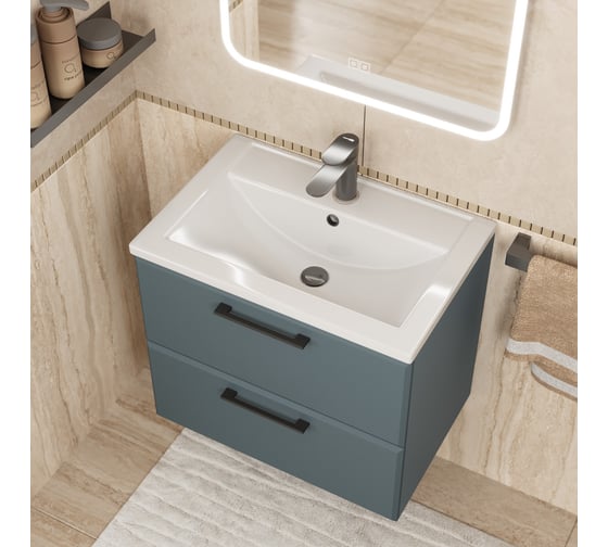 Раковина для ванной комнаты Uperwood Foster 60 см, прямоугольная 291020340