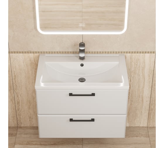 Раковина для ванной комнаты Uperwood Foster 70 см, прямоугольная 291020341