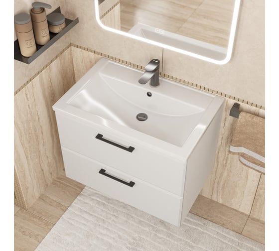 Раковина для ванной комнаты Uperwood Foster 70 см, прямоугольная 291020341