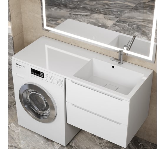 Раковина над стиральной машиной uperwood Cosmos 120 см, правая 291020412