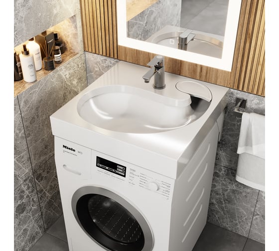 Раковина для ванной над стиральной машиной Uperwood Comforty 60x60 см 291021038