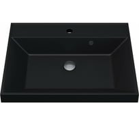 Кварцевая раковина для ванной комнаты Uperwood Classic Quartz 60 см, черная матовая, уголь 291030002