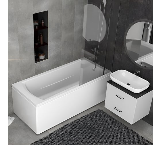 Акриловая ванна Marka One PRIME 150x75 прямоугольная белая 01пра1575