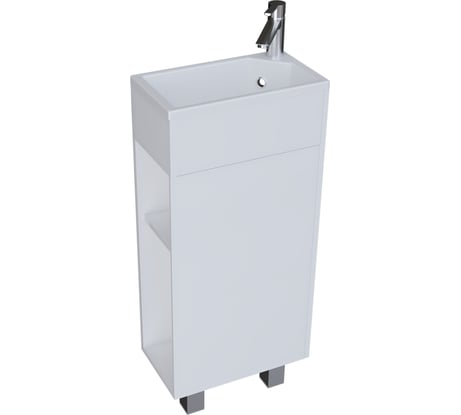 Тумба с раковиной в ванную 1Marka Laura 40 см напольная белый глянец R У85928