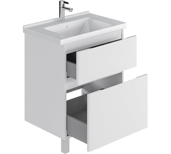 Комплект Sanstar напольная тумба Riana 60 с раковиной Миранда 60 301.1-1.5.1.КМИР