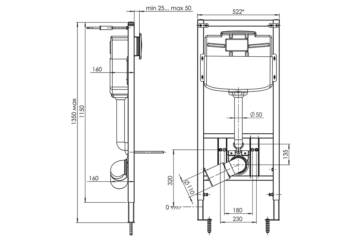 Инсталляция для подвесного унитаза АНИ пласт WCP1111 - выгодная цена ...
