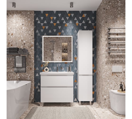 Комплект Sanstar напольная тумба Riana 80 с раковиной Гармония 80 302.1-1.5.1.К