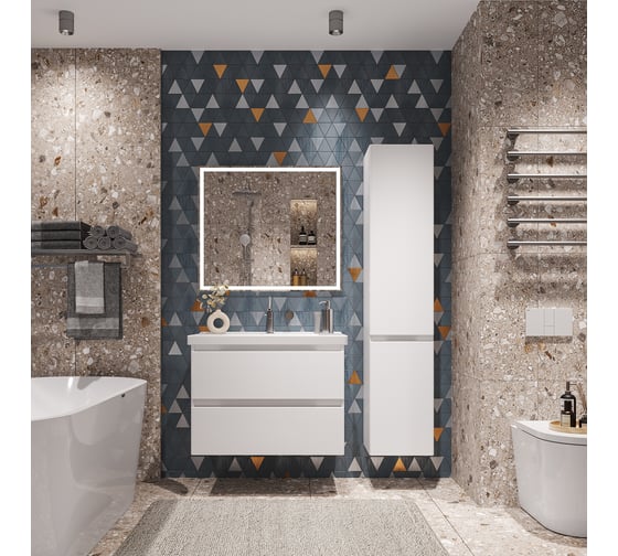 Комплект Sanstar подвесная тумба Riana 80 с раковиной Гармония 80 289.1-1.5.1.К