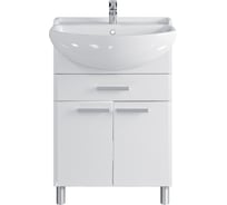 Комплект Sanstar напольная тумба Аура 60 с раковиной Амур 60 353.1-1.4.1.КАМУ