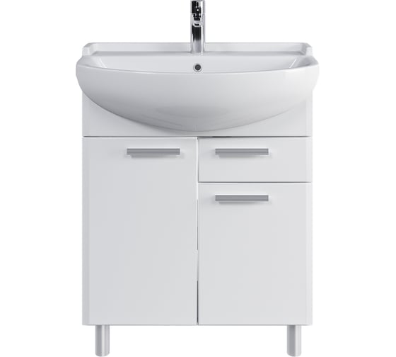 Комплект Sanstar напольная тумба Аура 70 с раковиной Амур 70 345.1-1.4.1.КАМУ 1