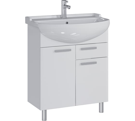Комплект Sanstar напольная тумба Аура 70 с раковиной Амур 70 345.1-1.4.1.КАМУ