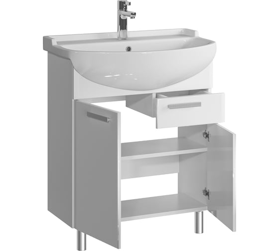 Комплект Sanstar напольная тумба Аура 70 с раковиной Амур 70 345.1-1.4.1.КАМУ