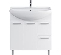Комплект Sanstar напольная тумба Аура 80 с раковиной Амур 80 344.1-1.4.1.КАМУ
