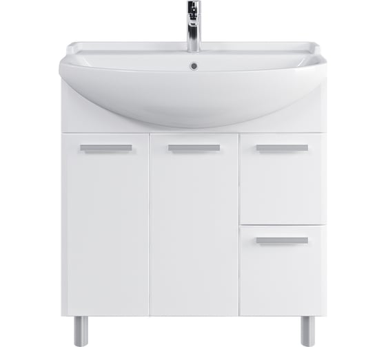 Комплект Sanstar напольная тумба Аура 80 с раковиной Амур 80 344.1-1.4.1.КАМУ 1