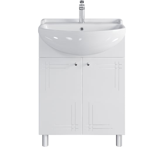 Комплект Sanstar напольная тумба Июнь 60 с раковиной Амур 60 336.1-1.4.1.КАМУ