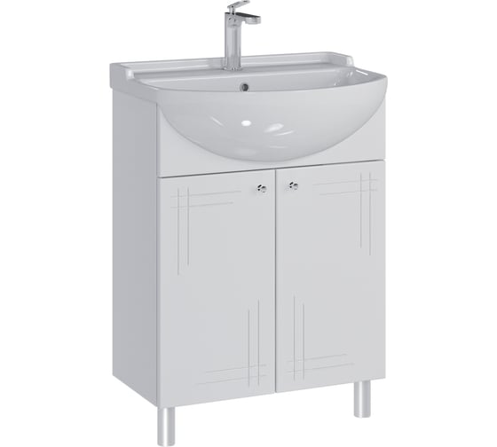 Комплект Sanstar напольная тумба Июнь 60 с раковиной Амур 60 336.1-1.4.1.КАМУ
