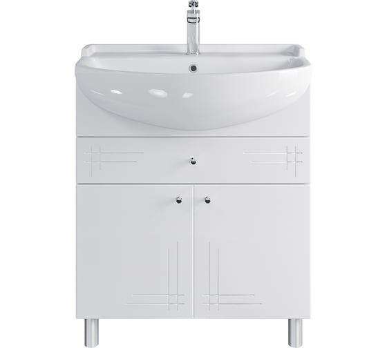 Комплект Sanstar напольная тумба Июнь 70 с раковиной Амур 70 341.1-1.4.1.КАМУ 1