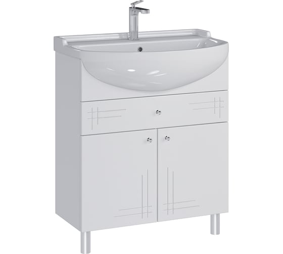 Комплект Sanstar напольная тумба Июнь 70 с раковиной Амур 70 341.1-1.4.1.КАМУ