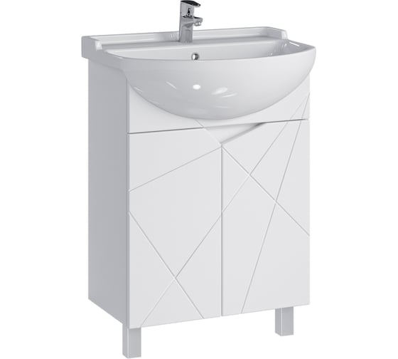 Комплект Sanstar напольная тумба Каскад 60 с раковиной Амур 60 338.1-1.4.1.КАМУ