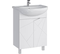 Комплект Sanstar напольная тумба Каскад 60 с раковиной Уют 60 338.1-1.4.1.КУЮТ