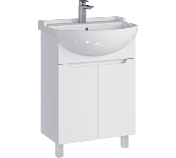 Комплект Sanstar напольная тумба Лайн 60 с раковиной Амур 60 346.1-1.5.1.КАМУ