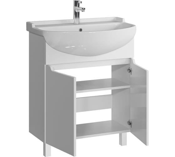 Комплект Sanstar напольная тумба Лайн 70 с раковиной Амур 70 347.1-1.5.1.КАМУ