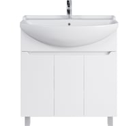 Комплект Sanstar напольная тумба Лайн 80 с раковиной Амур 80 348.1-1.5.1.КАМУ