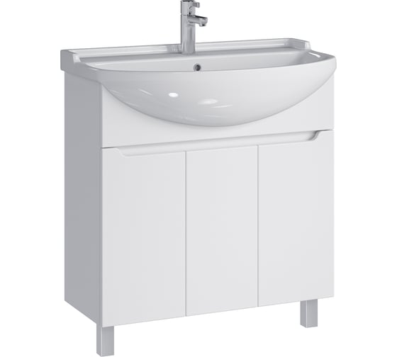 Комплект Sanstar напольная тумба Лайн 80 с раковиной Амур 80 348.1-1.5.1.КАМУ